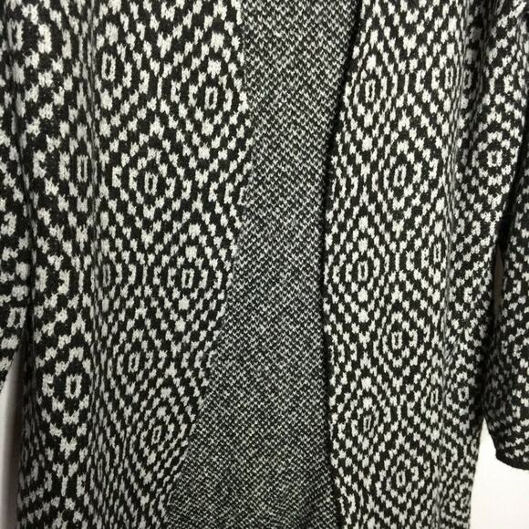 Joseph Open Front Cardigan Sweater X-Small Geometric Pattern NEW XS blk white - Picture 5 of 6